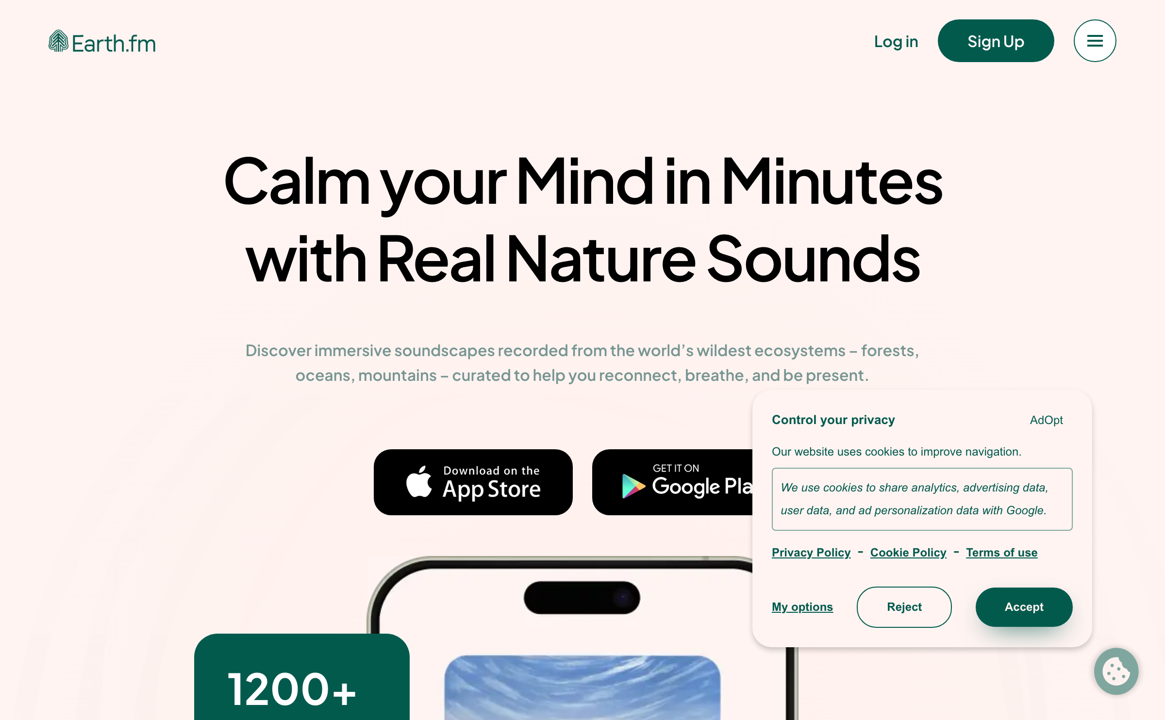 Earth.fm website